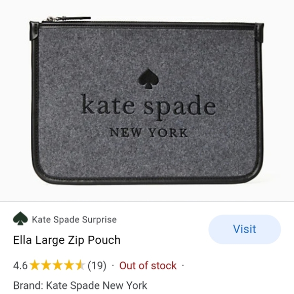 ♠️ NWT Kate Spade Large Zip Pouch - Picture 2 of 7